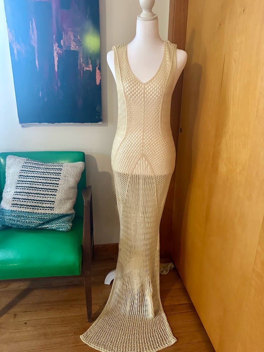 Anthropologie Knit Maxi Dress in Natural
